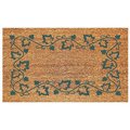 Decoir NonSlip Door Mat, 16 in L, 27 in W, Ivy Border Pattern, GreenTan 77FLIBG627